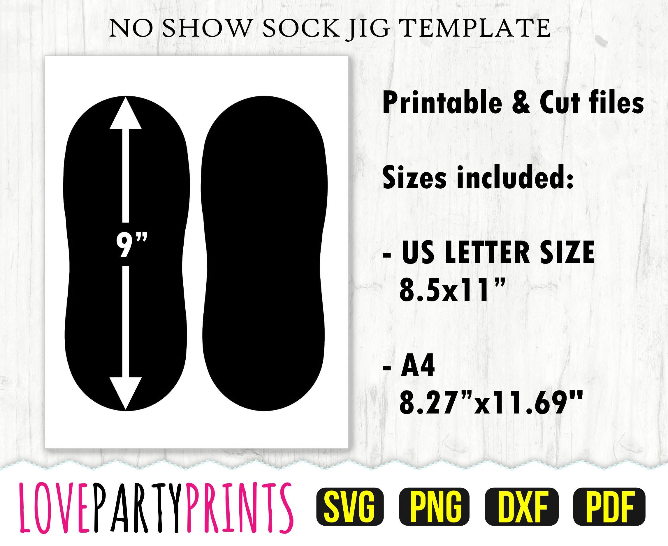 Sock Jig Template SVG PDF Png Dxf No Show Sock Jig - Etsy New Zealand