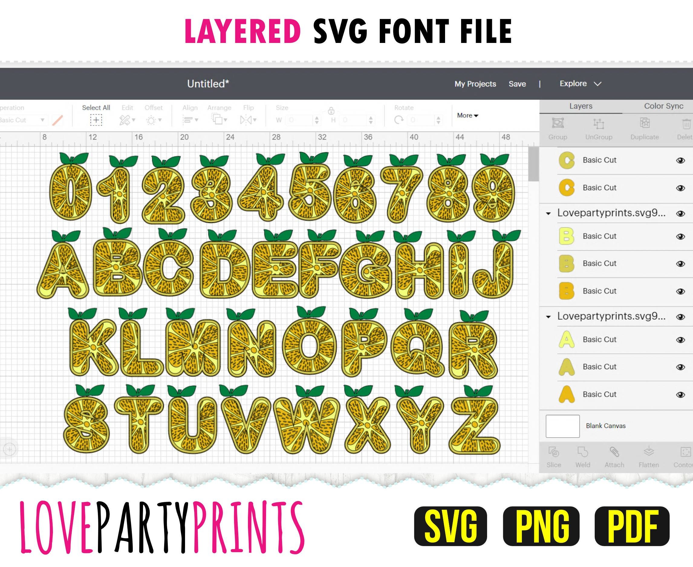 LEMON FONT SVG, Png and Pdf Files, 300dpi High Quality, Silhouette