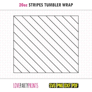 Candy Stripes Vorlage SVG, DXF, PNG, Pdf, 20 Unzen Skinny Tumbler-Vorlage, Tumbler Wrap-Datei, 20 Unzen gerade Wand, Vorlage Schnittdatei, 990