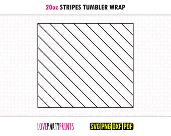 Candy Stripes Template SVG, DXF, PNG, Pdf, 20 oz Skinny Tumbler Template, Tumbler Wrap File, 20oz Straight Wall, Template Cut File, 990