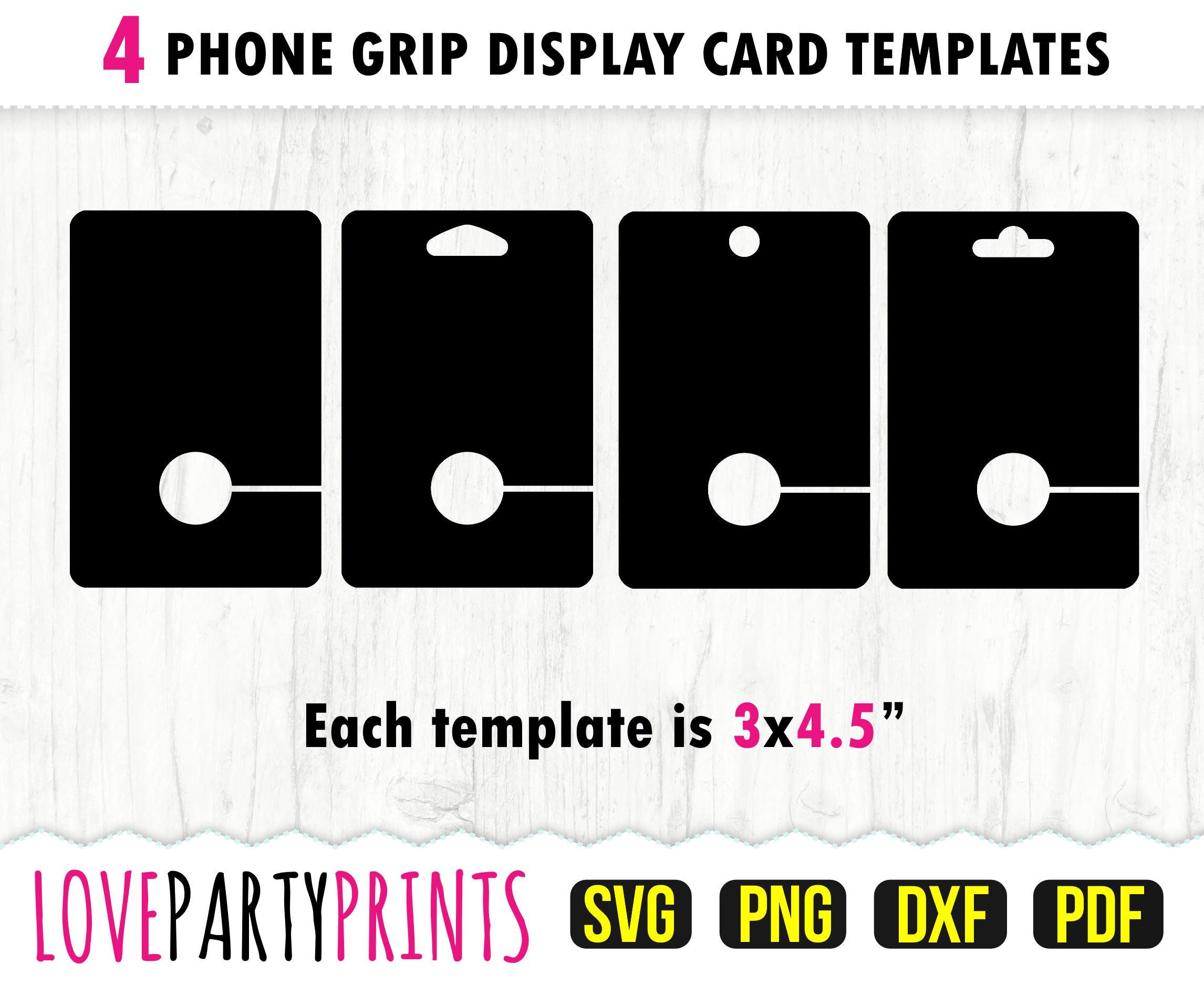 Phone Grip Display Card Svg DXF PNG PDF Phone Grip Card - Etsy Australia
