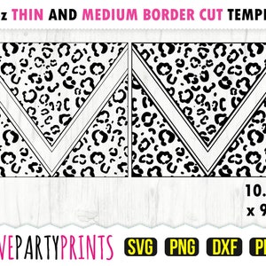 Leopard V Split Tumbler SVG, DXF, PNG, Pdf, 30 oz Skinny Tumbler Template, Tumbler Wrap File, 30oz Straight Wall, Template Cut File, 1151 image 2