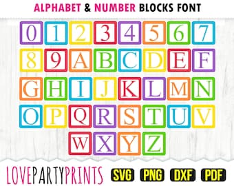 Alfabetsblock SVG, Pdf, Dxf, Png, Bokstavsblock A-Ö, Sifferblock 0-9, ABC-block för bebisar, Byggklossar för barn, Klippfiler, anb11