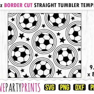 Soccer Ball Burst Template SVG, DXF, PNG, Pdf, 20 oz Skinny Tumbler Template, Tumbler Wrap File, 20oz Straight Wall, Template Cut File, 1237