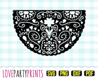 Mexican Fiesta Banner SVG, DXF, PNG, Pdf, Papel Picado svg, Silhouette Vector Clip Art, Cutting Files, (svg701)