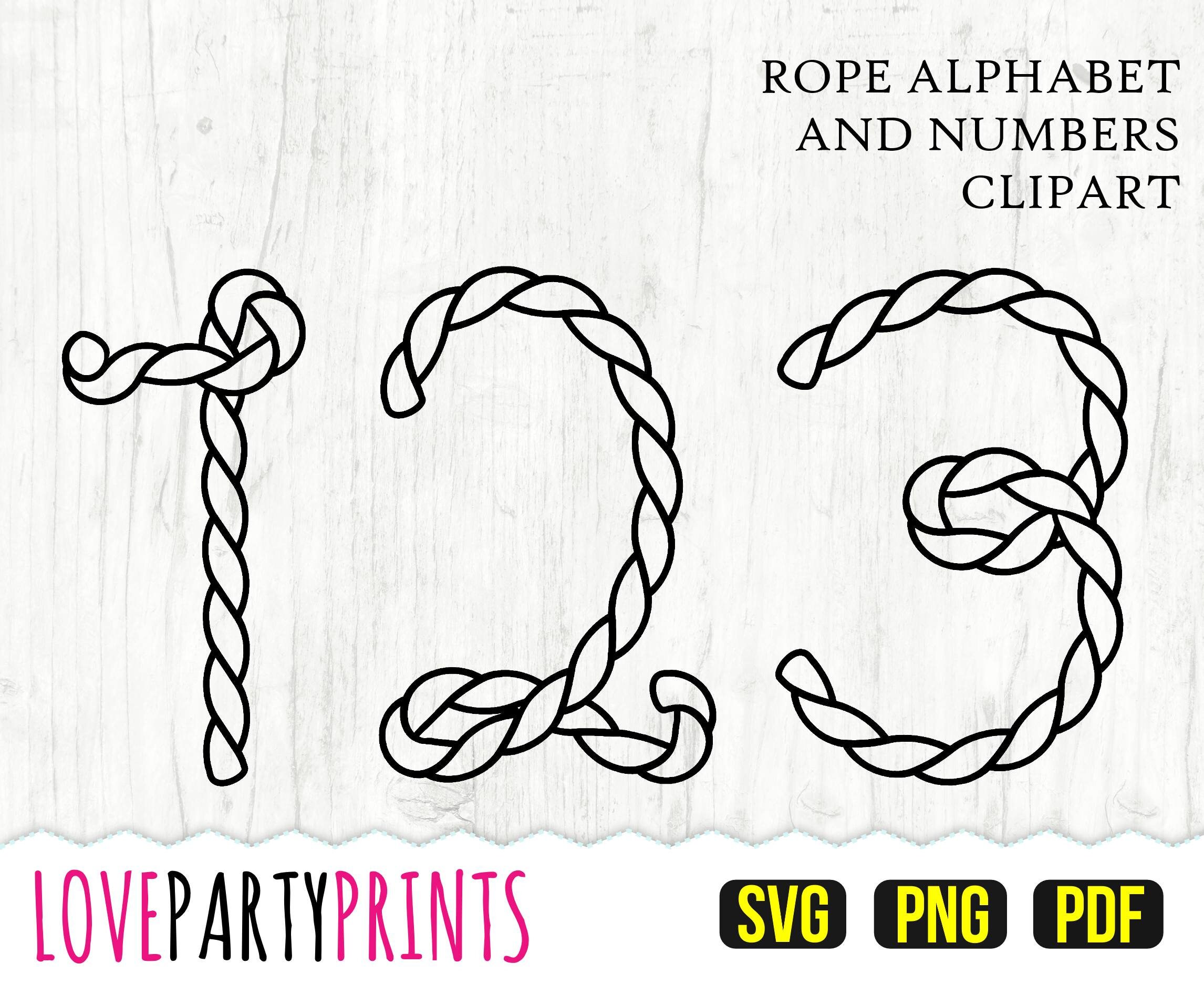 ROPE FONT SVG Png Pdf Rope Font Clipart Rodeo Font Etsy UK