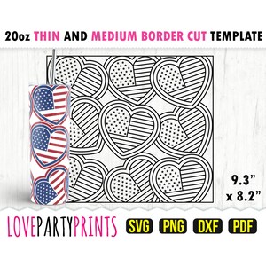 Flagge Burst Tumbler SVG, DXF, PNG, Pdf, 20 oz Skinny Tumbler Vorlage, Tumbler Wrap Datei, 20oz gerade Wand, Vorlage Schnittdatei, 1140