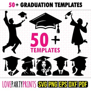 Graduation SVG Bundle, Png, Eps, Dxf, Pdf, 50+ SVG cut files, Laser Cut Files, Machine Cut Files, Digital Download, High Quality, 1328