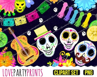 Paquete de imágenes prediseñadas de Fiesta Mexicana, 53 elementos PNG separados, imágenes prediseñadas florales, Cinco de Mayo, imágenes prediseñadas de Fiesta, (svg671)