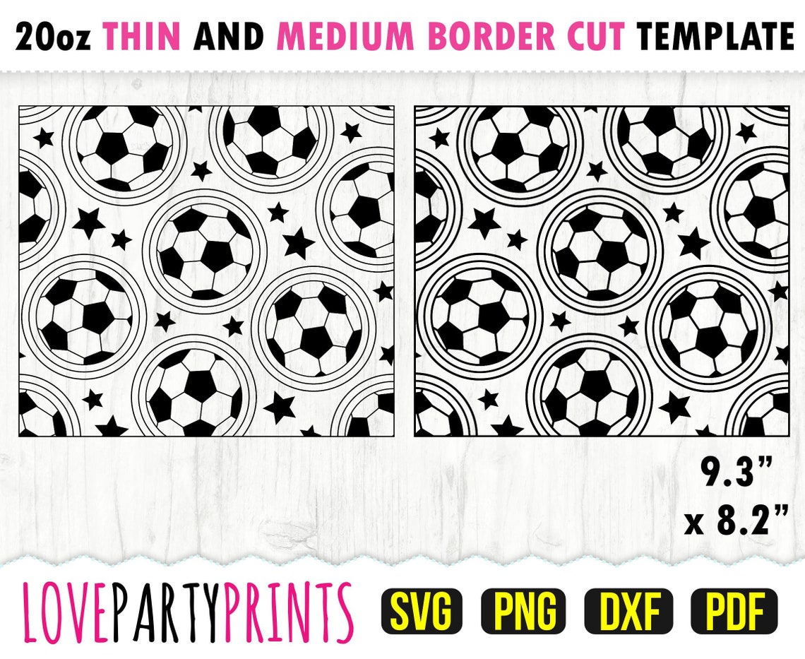 Soccer Ball Burst Template SVG DXF PNG Pdf 20 Oz Skinny Etsy