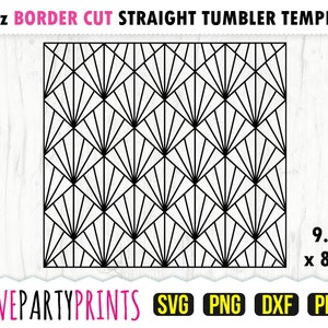 Szablon kubka tulipanowego SVG, DXF, PNG, Pdf, 20oz Skinny Tumbler Template, Szablon kubka z geometrycznym wzorem, Plik do cięcia szablonu, (svg786)