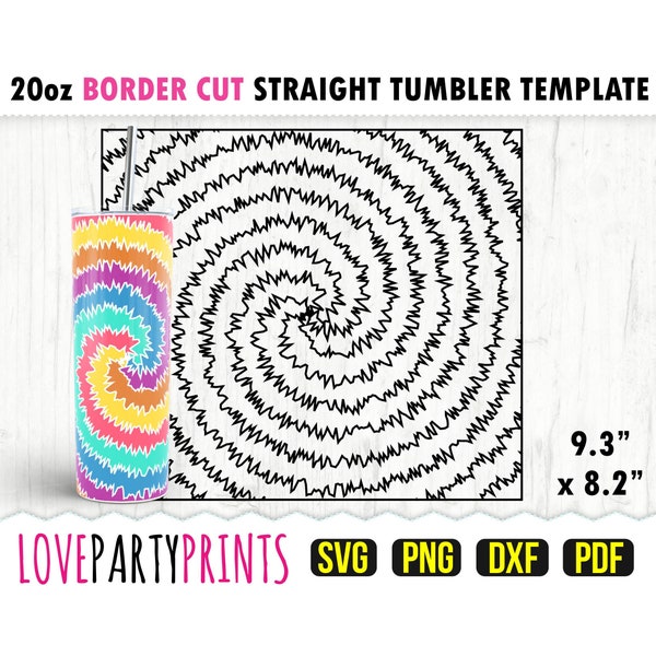 Tie Dye Burst Template SVG, DXF, PNG, Pdf, 20 oz Skinny Tumbler Template, Tumbler Wrap File, 20oz Straight Wall, Template Cut File, 1241