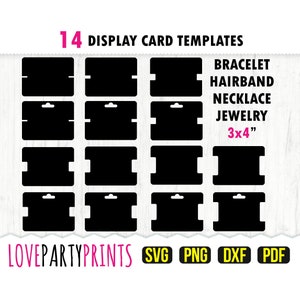 Jewelry Card Holder Templates,earrings Card Holder Template,jewelry  Template Card,jewellery Card SVG,PNG, Dxf,pdf Cricut, Silhouette Studio 