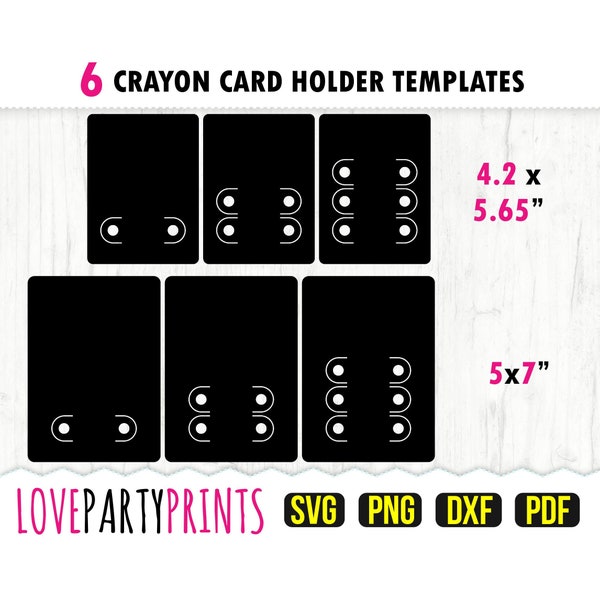 Coloring card Svg, DXF, PNG, PDF, Colouring Card Holder Template, Kids Crayon Holder Template, Crayon Holder Valentine, Kids Craft, svg1039