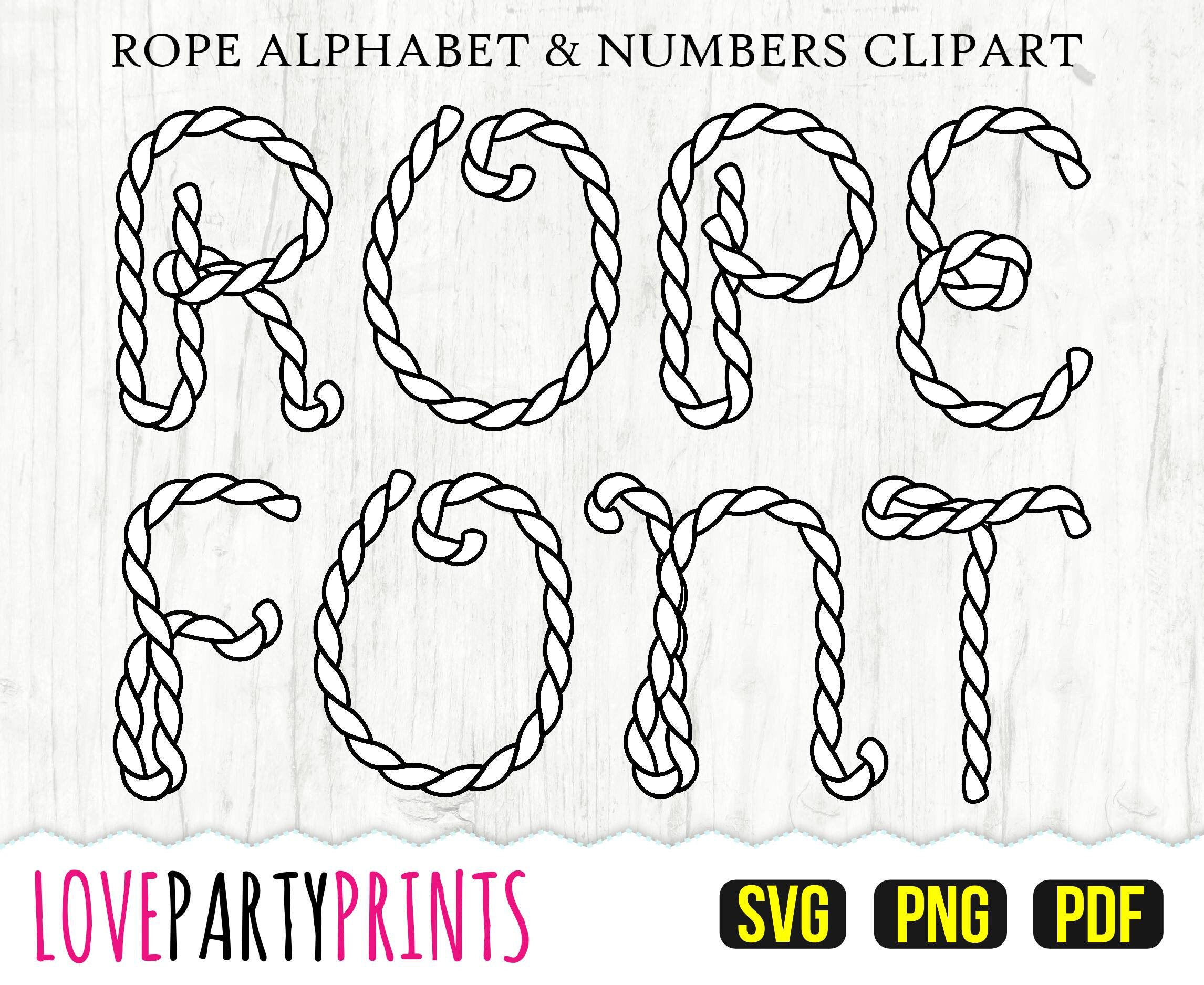 ROPE FONT SVG Png Pdf Rope Font Clipart Rodeo Font Etsy UK