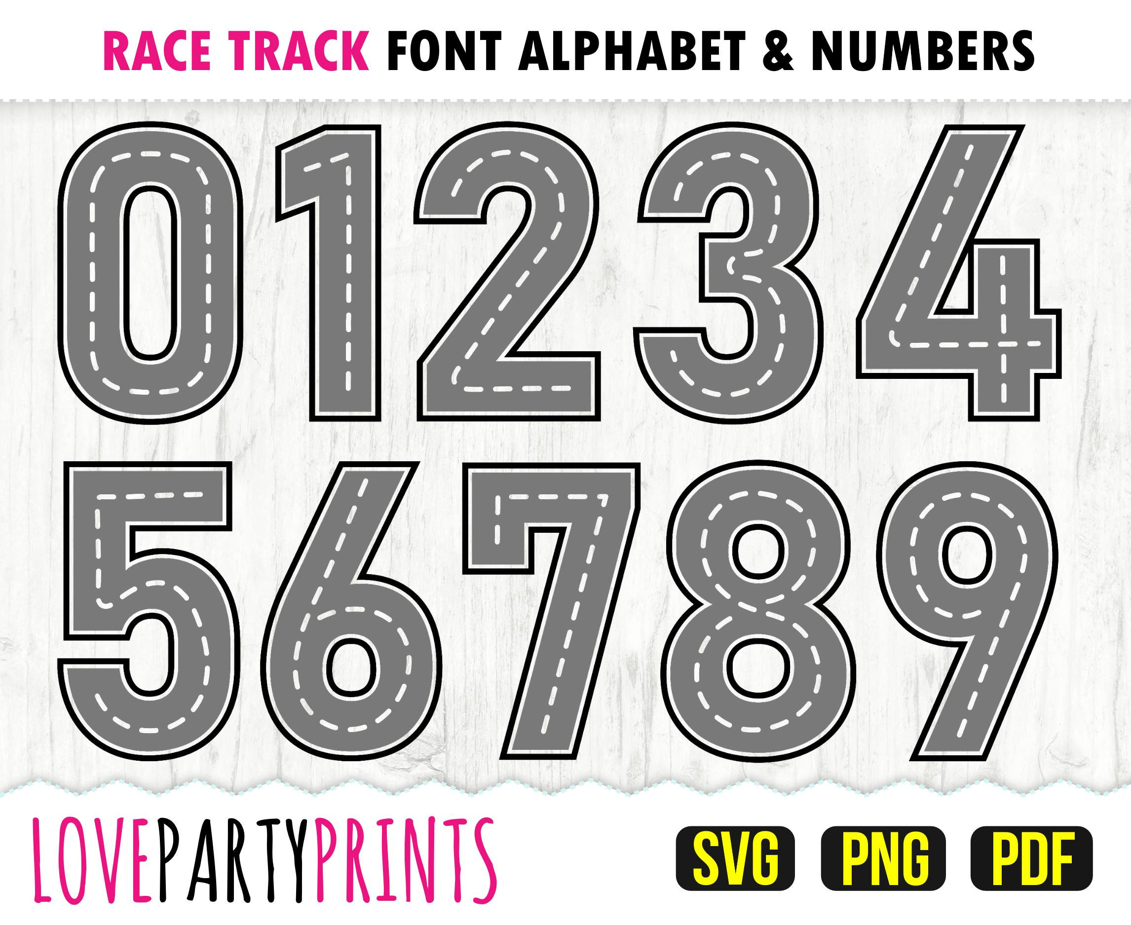 Road Font SVG PNG PDF Road Letters Svg Road Numbers Svg Etsy UK