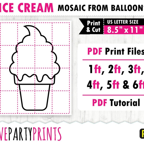 Ice Cream Cutout - Etsy