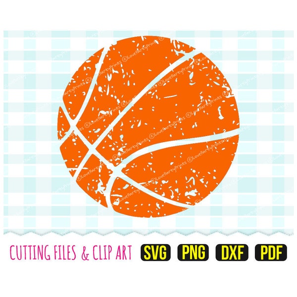 Distressed Basketball Svg, DXF, PNG, PDF, Grunge Basketball, Distressed, Clip Art, Cutting files, (svg404)