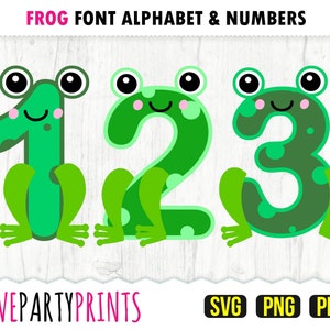 FROG FONT SVG, Fichiers Png et Pdf, 300dpi Haute Qualité, Silhouette Vector, Créez votre propre bannière SVG1007 image 6