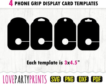 Telefoon Grip Blank Display Card Template Svg, DXF, PNG, PDF, Telefoon Grip Card Svg, Telefoon Grip Template, svg731