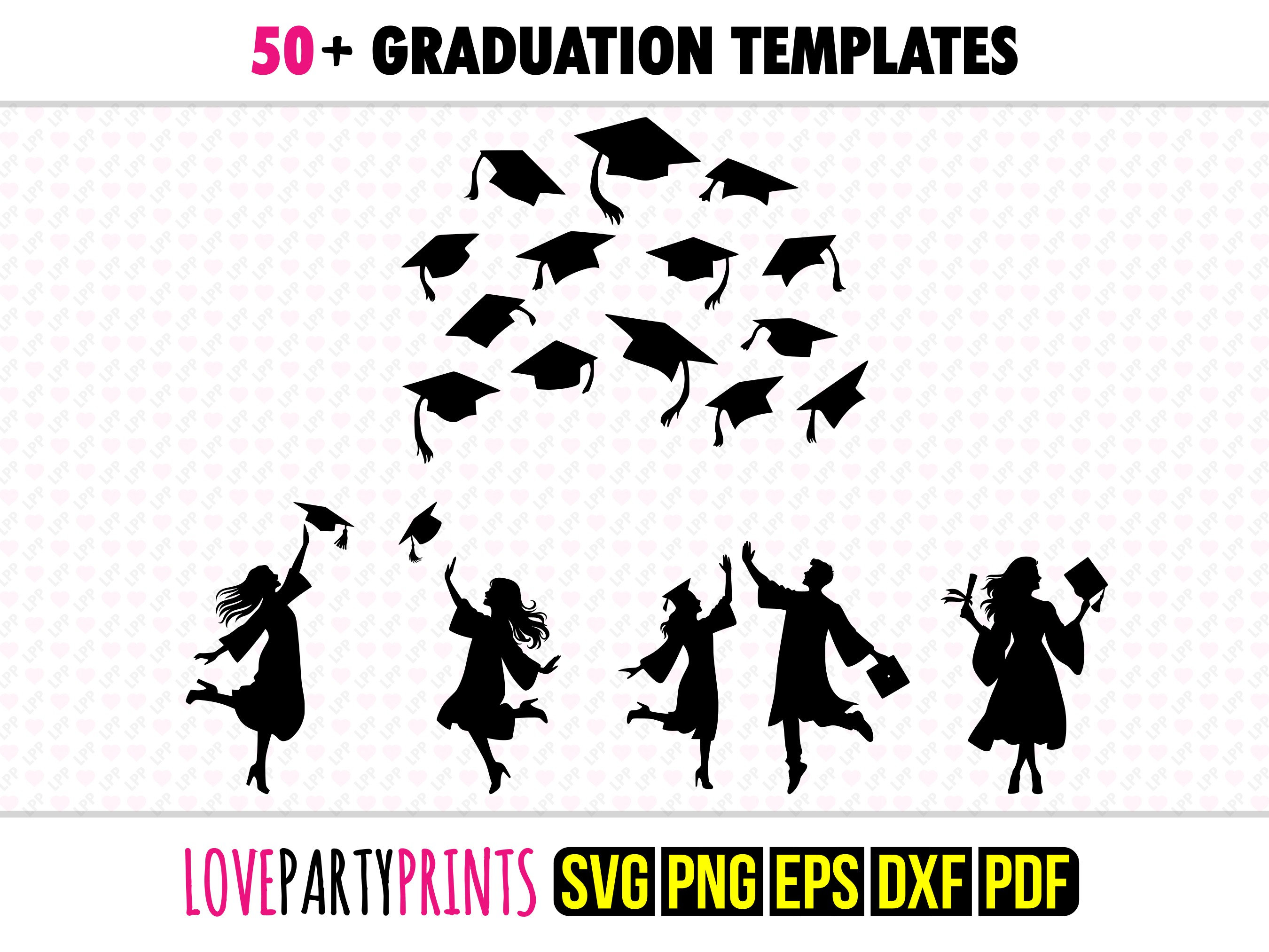 Svg Exploding Graduation Graduation SVG Bundle, Png, Eps, Dxf, Pdf, 50+ SVG Cut Files, Laser Cut ...