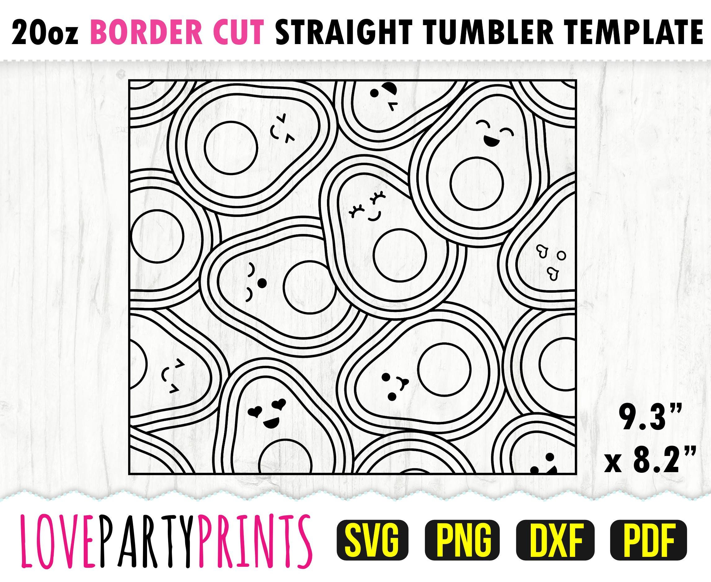 アボカドバーストタンブラー SVG、DXF、PNG、Pdf、20 オンススキニータンブラーテンプレート、タンブラーラップファイル、20  オンスストレートウォール、テンプレートカットファイル、(1066) - Etsy 日本