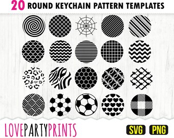 Round Pattern SVG and PNG, Key Fob Svg, Keychain Patterns Svg, Keyring Patterns Svg, Keychain Svg, (svg681)