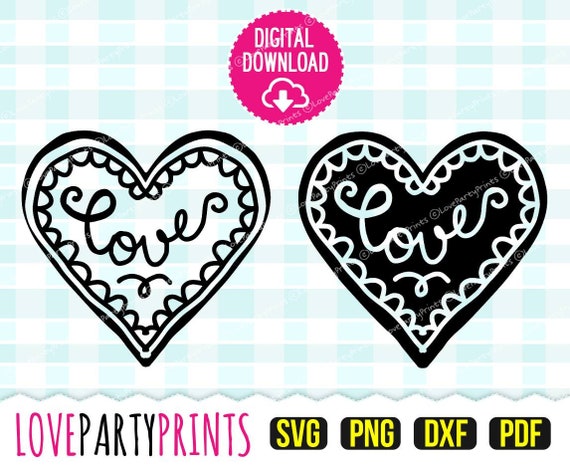 Lebkuchen Herz Svg Dxf Png Pdf Liebe Lebkuchen Svg Bauble Etsy