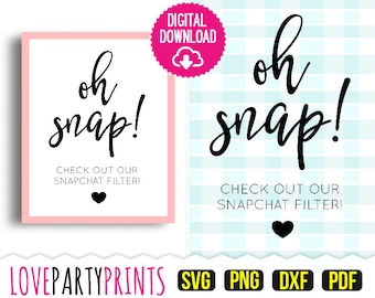 Oh Snap Sign Printable PNG & PDF - Also includes cutting files DXF and Svg - High Quality - 483
