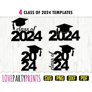 Class of 2024 SVG, DXF, PNG, Pdf, Graduation 2024 Svg, Graduation Cap Svg, Grad 2024 Svg, Class of Svg, 2024 Svg, Cut Files, Clipart, svg888 image 1