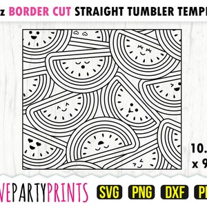 Watermelons Burst Tumbler SVG, DXF, PNG, Pdf, 30 oz Skinny Tumbler Template, Tumbler Wrap File, 30oz Straight Wall, Template Cut File, 1099