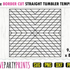 Szablon geometrycznego kubka SVG, DXF, PNG, Pdf, 20-uncjowy chudy szablon kubka, opakowanie na kubek, 20-uncjowa prosta ściana, plik do cięcia szablonu, 839