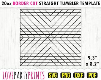 Geometric Tumbler Template SVG, DXF, PNG, Pdf, 20 oz Skinny Tumbler Template, Tumbler Wrap, 20oz Straight Wall, Template Cut File, 839