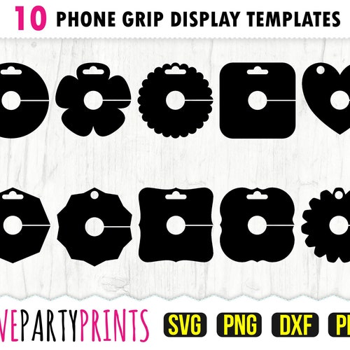 Phone Grip Display Card Phone Grip Card Template SVG DXF - Etsy