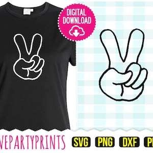 Peace Sign Svg, DXF, PNG, PDF, Peace Hand Svg, Peace Symbol Svg, Peace Clip Art, Peace Cutting Files, (svg432)