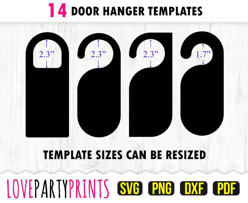 Door Hanger SVG, PNG, PDF, Door Hangers Templates, 14 Hanger Templates ...