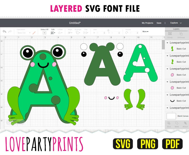 FROG FONT SVG, Png and Pdf files, 300dpi High Quality, Silhouette Vector, Create your own banner SVG1007 image 5