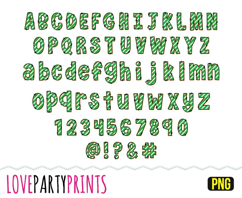 Saint Patrick Font Doodle Alphabet Bundle, Uppercase & Lowercase ...