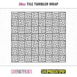 Repeating Pattern Tumbler SVG, DXF, PNG, Pdf, 30 oz Skinny Tumbler Template, Tumbler Wrap File, 30oz Straight Wall, Template Cut File, 1037