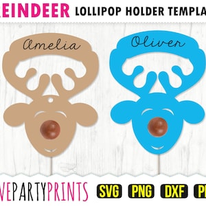 Rendieren lolly houder SVG PNG PDF DXF, kerst lolly houder Svg, rendieren chocolade houder Svg, Instant Download, 1269