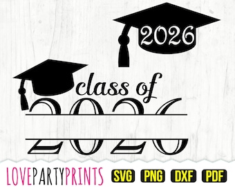 Class of 2026 SVG, DXF, PNG, Pdf, Senior 2026 Svg, Split Monogram Svg, Personalized Monogram svg, Graduation 2026 Svg, Seniors Svg, 1157