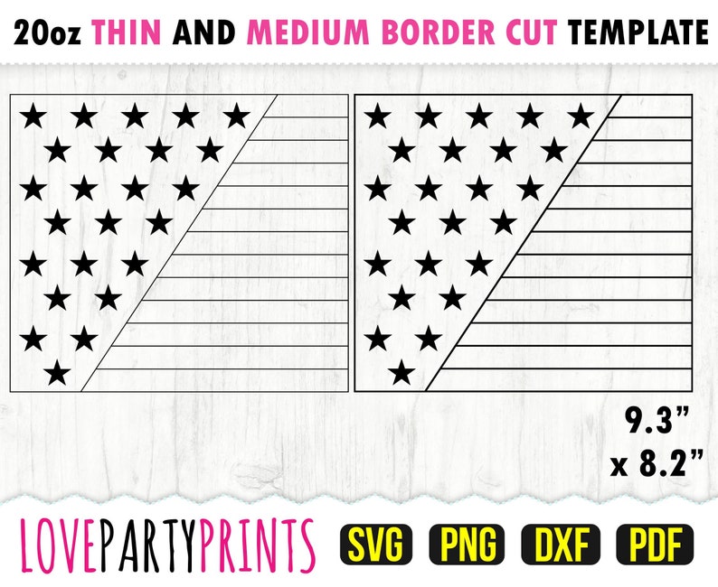 4 juli Tumbler SVG, DXF, PNG, Pdf, 20 oz smal tumblermall, tumbleromslagsfil, 20oz rak vägg, mallklippsfil, 1163 bild 3