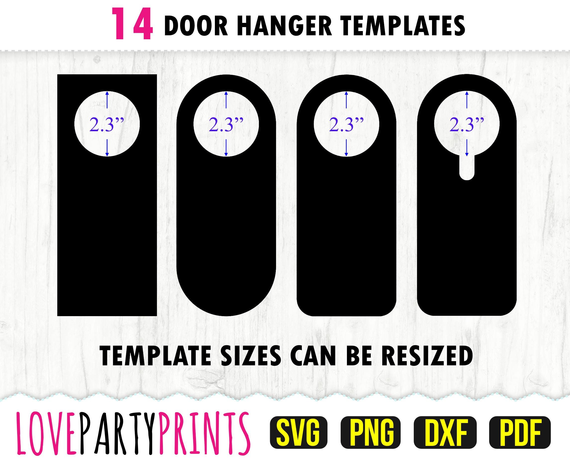 Door Hanger SVG, PNG, PDF, Door Hangers Templates, 14 Hanger Templates ...