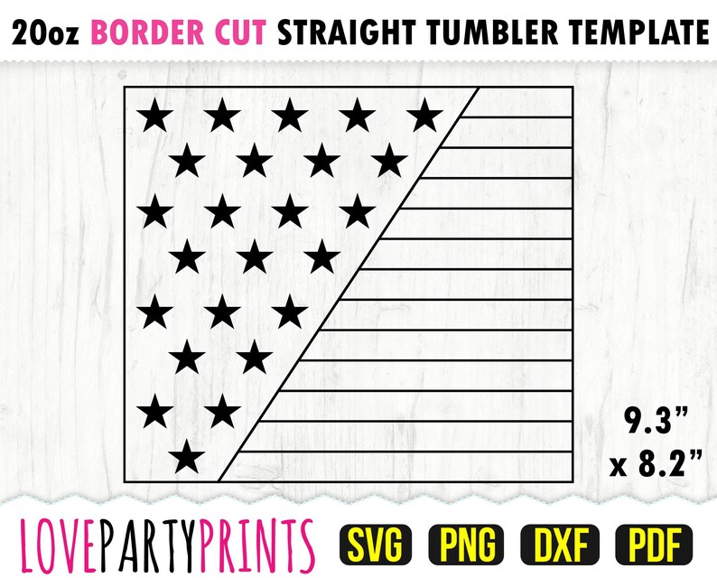 4 juli Tumbler SVG, DXF, PNG, Pdf, 20 oz smal tumblermall, tumbleromslagsfil, 20oz rak vägg, mallklippsfil, 1163 bild 2