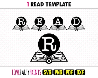 Read SVG, PNG, PDF, dxf, Typewriter Typeface Book Design, Vintage Shirt Sublimation, Bookworm Reading Lovers Gift, 1 Template, LPP3