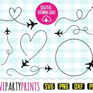 Flugzeug Clipart SVG, DXF, PNG, PDF, 7 Designs, digitale Dateien, Clipart, Schnittdateien, 621