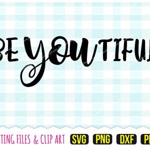 BeYouTiful Svg, DXF, PNG, PDF - File di taglio digitale per borse per il trucco in legno, Clip art vettoriale, 270