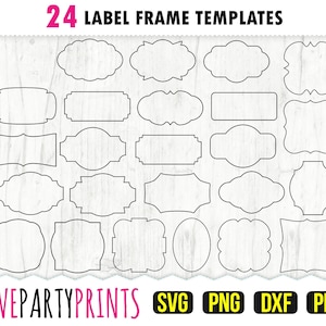 Étiquette cadres SVG, DXF, PNG, Pdf, images vintage Svg, étiquette cadre Vector Clipart, fond transparent (svg825)