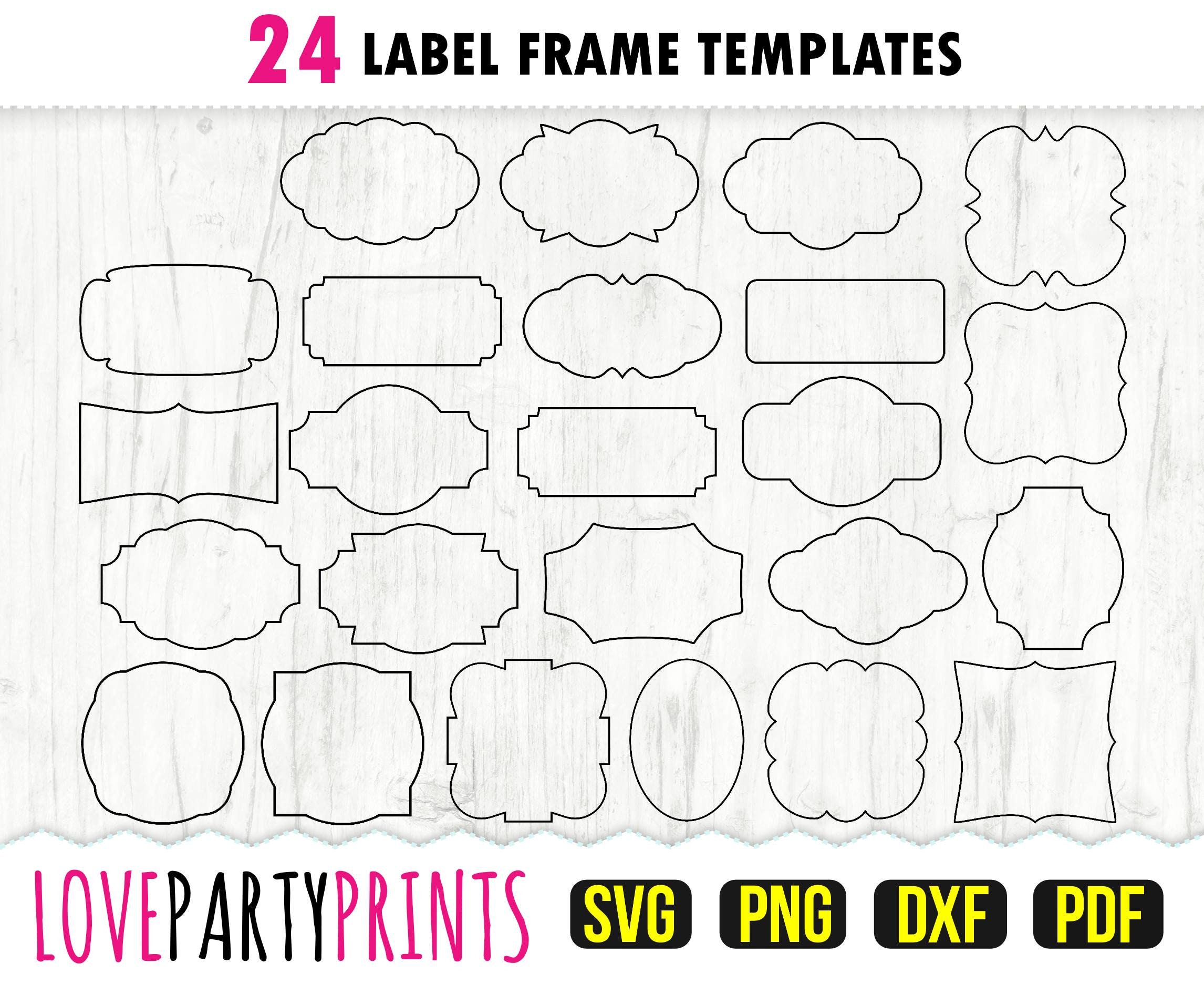 Label Frames SVG DXF PNG Pdf Vintage Frames Svg Label Etsy Canada
