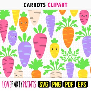 Carottes Clipart SVG, PNG, EPS, Pdf, modèles de conception d'impression par sublimation graphique découpé au laser à la Machine, téléchargement immédiat, 1836